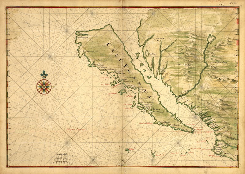 Map of California as an Island by Joan Vinckeboons, ca. 1650