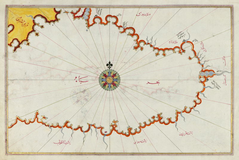 Piri Reis map of the Black Sea coastline